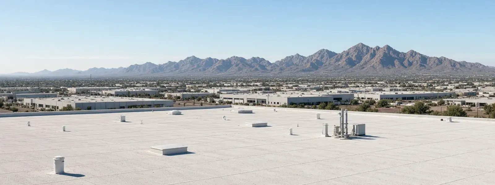 Warehouse Roofing being performed on a Scottsdale commercial roof